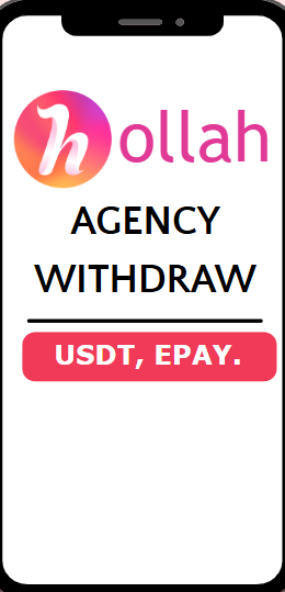 Hollah agency withdrawal screen